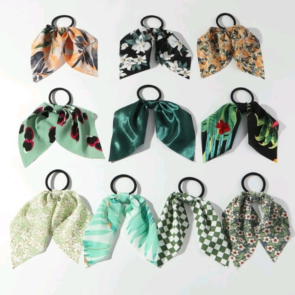 🍉5 for $25* 10 Scarf Hair Ties - Picture 2 of 3
